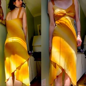 Sandy chiffon overlay midi/maxi dress